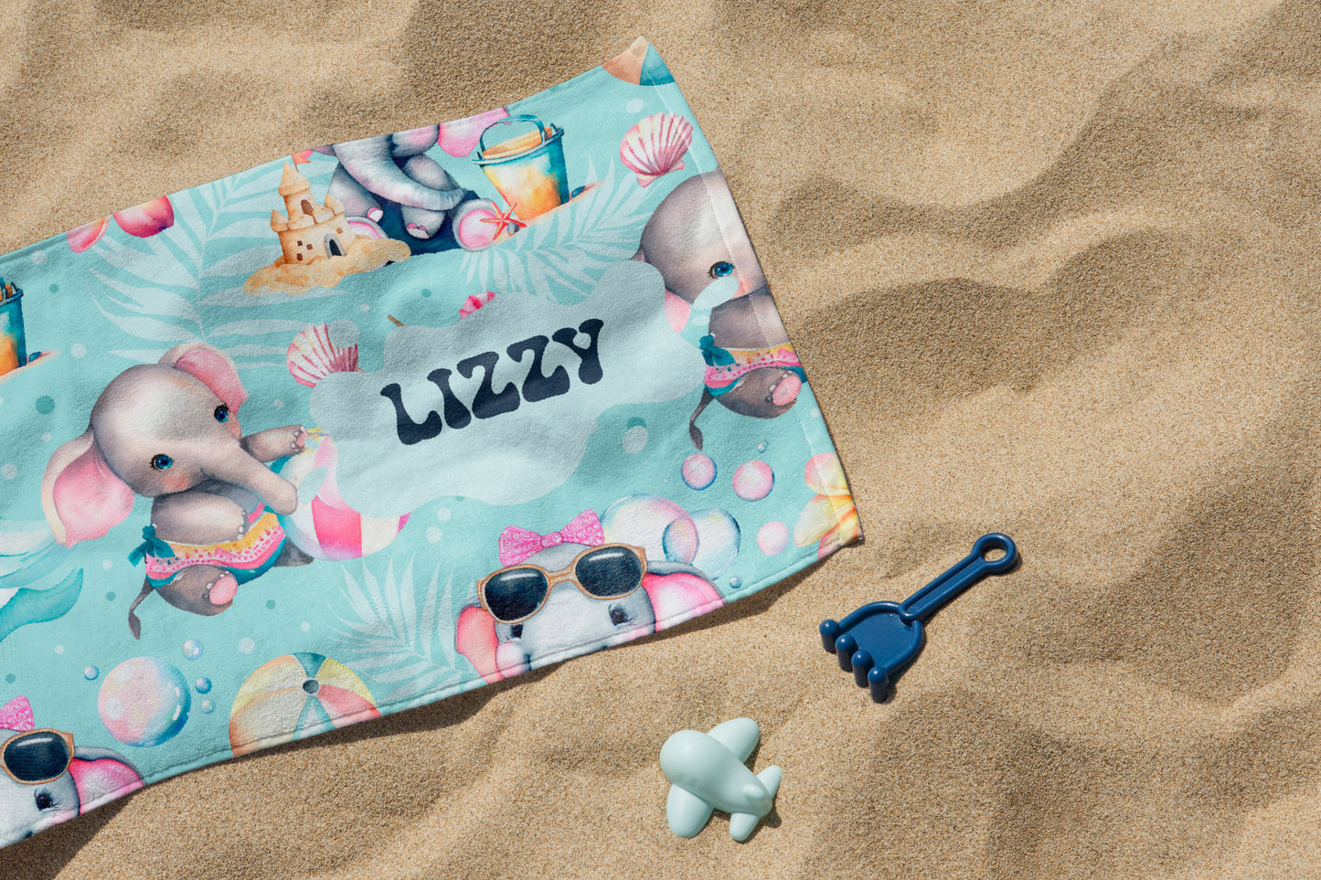 Personalized Kids Beach Towel Vacation Gift