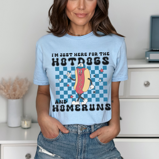 Hotdogs and Homeruns Women's Short Sleeve Baseball T-Shirt