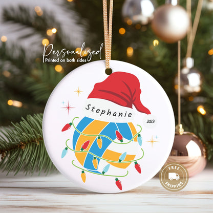 Personalized Volleyball Ornament