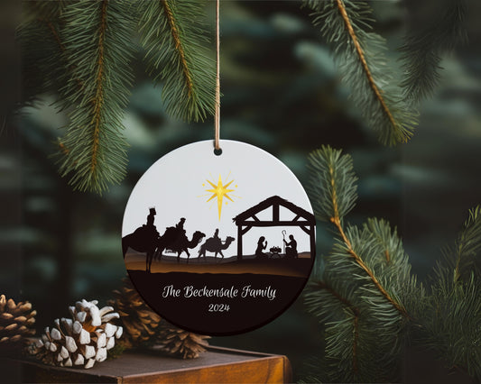 Personalized Nativity Christmas Ornament Religious Gifts for Family