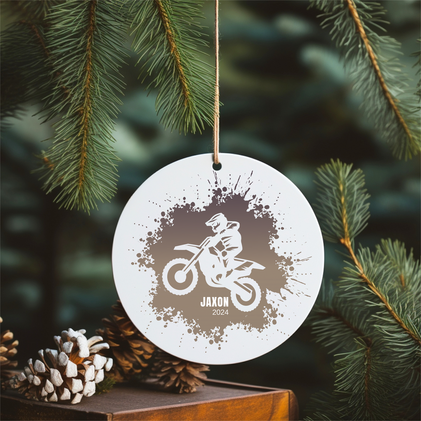 Personalized Dirtbike Christmas Ornament Dirt Bike Rider Gift Ideas