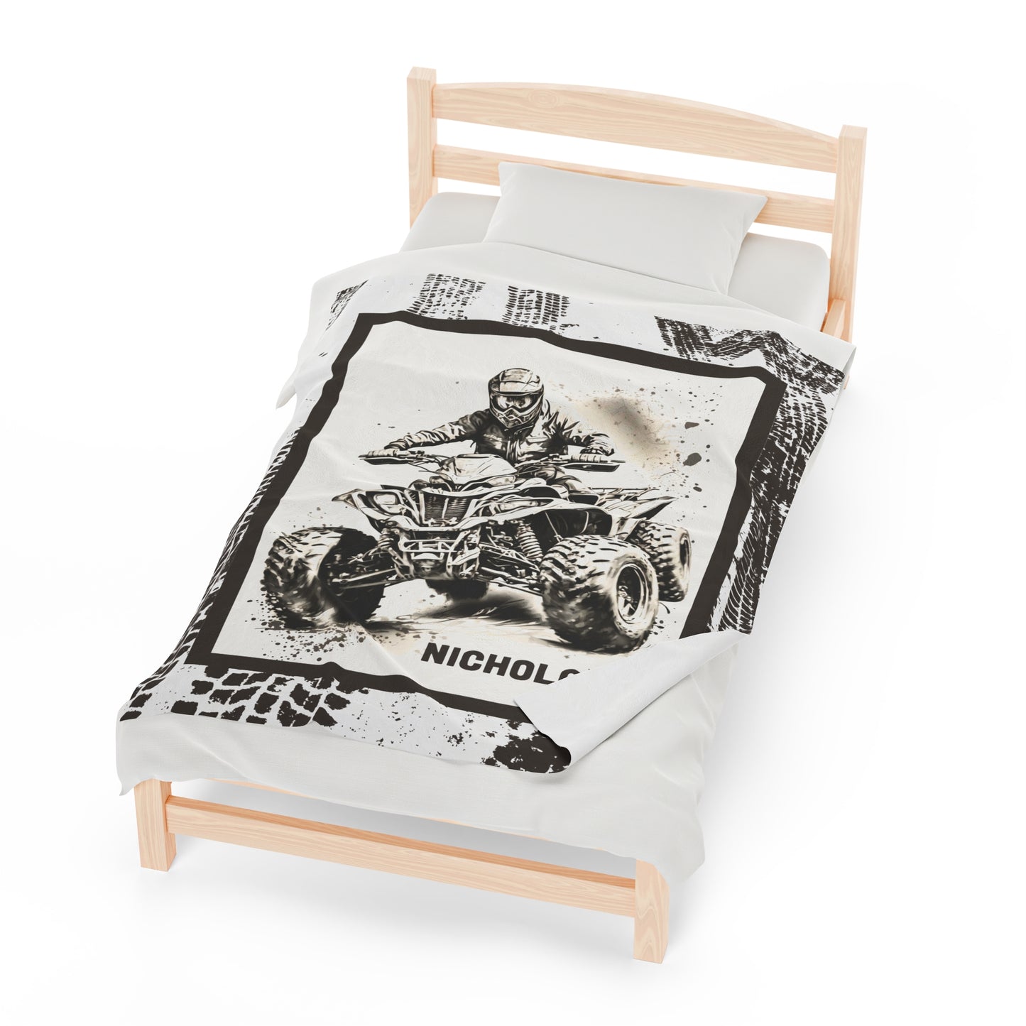 Personalized 4-Wheeler Blanket Racing Gift