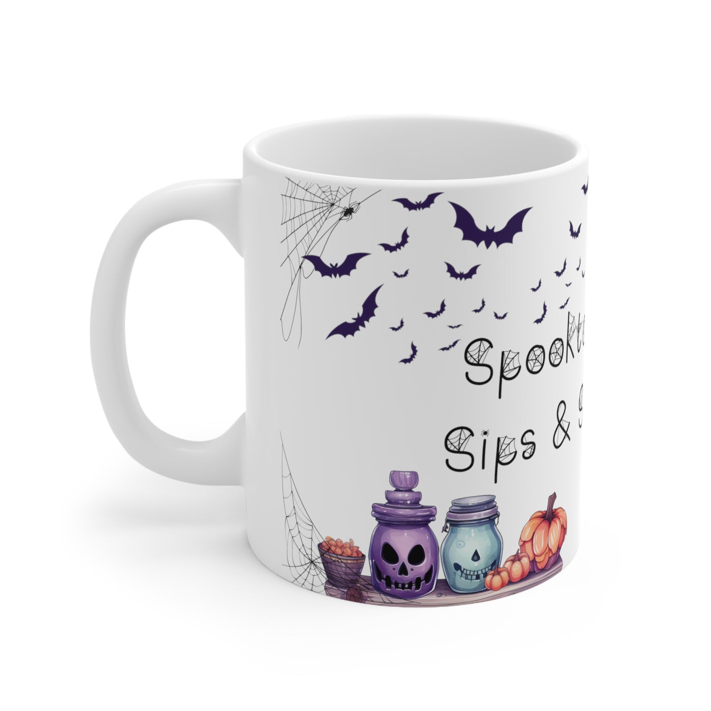 Retro Halloween Coffee Mug Spooky Season Mug Witchy Mug Halloween Cauldron Mug Halloween Spider Web Mug Retro Pumpkin Mug Halloween Kitchen