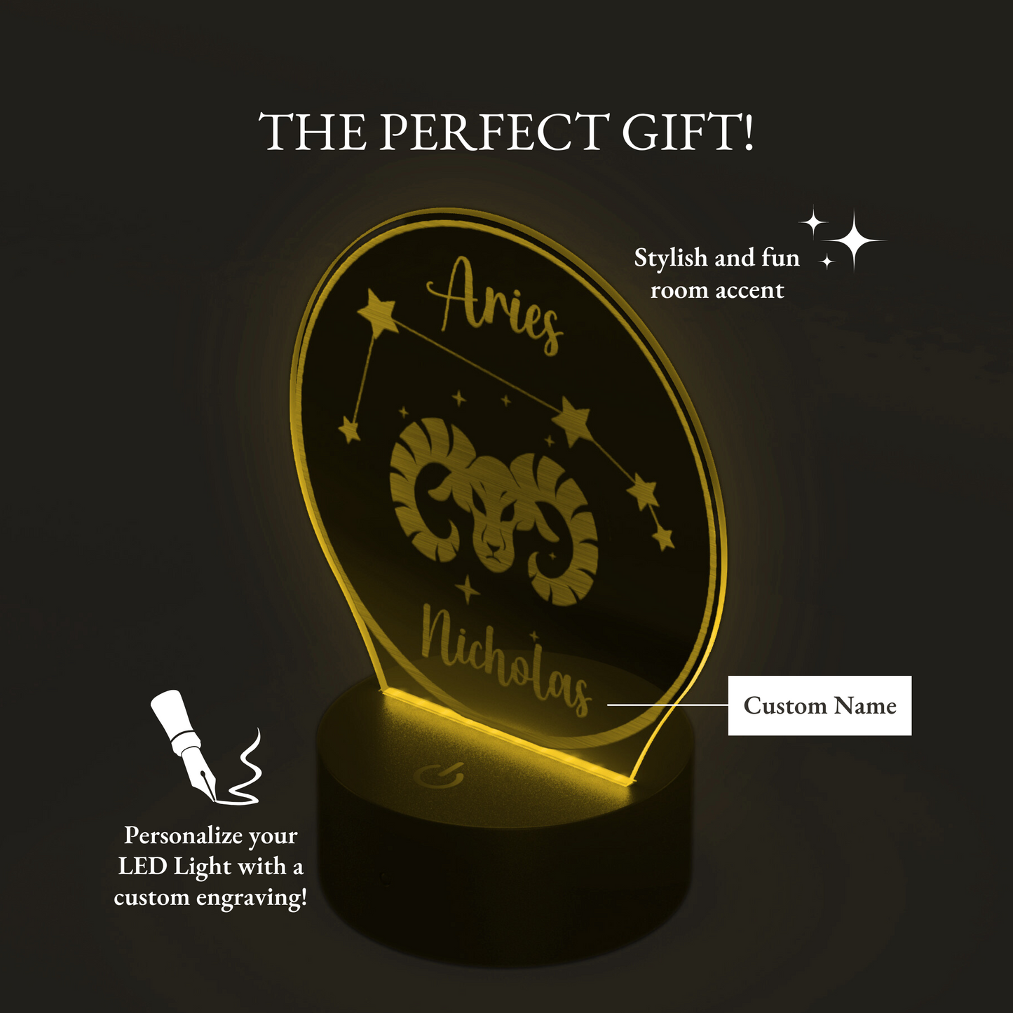 Personalized Aries LED Light Aries Gift Ideas