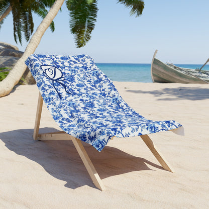 Coquette Chinoiserie Personalized Beach Towel