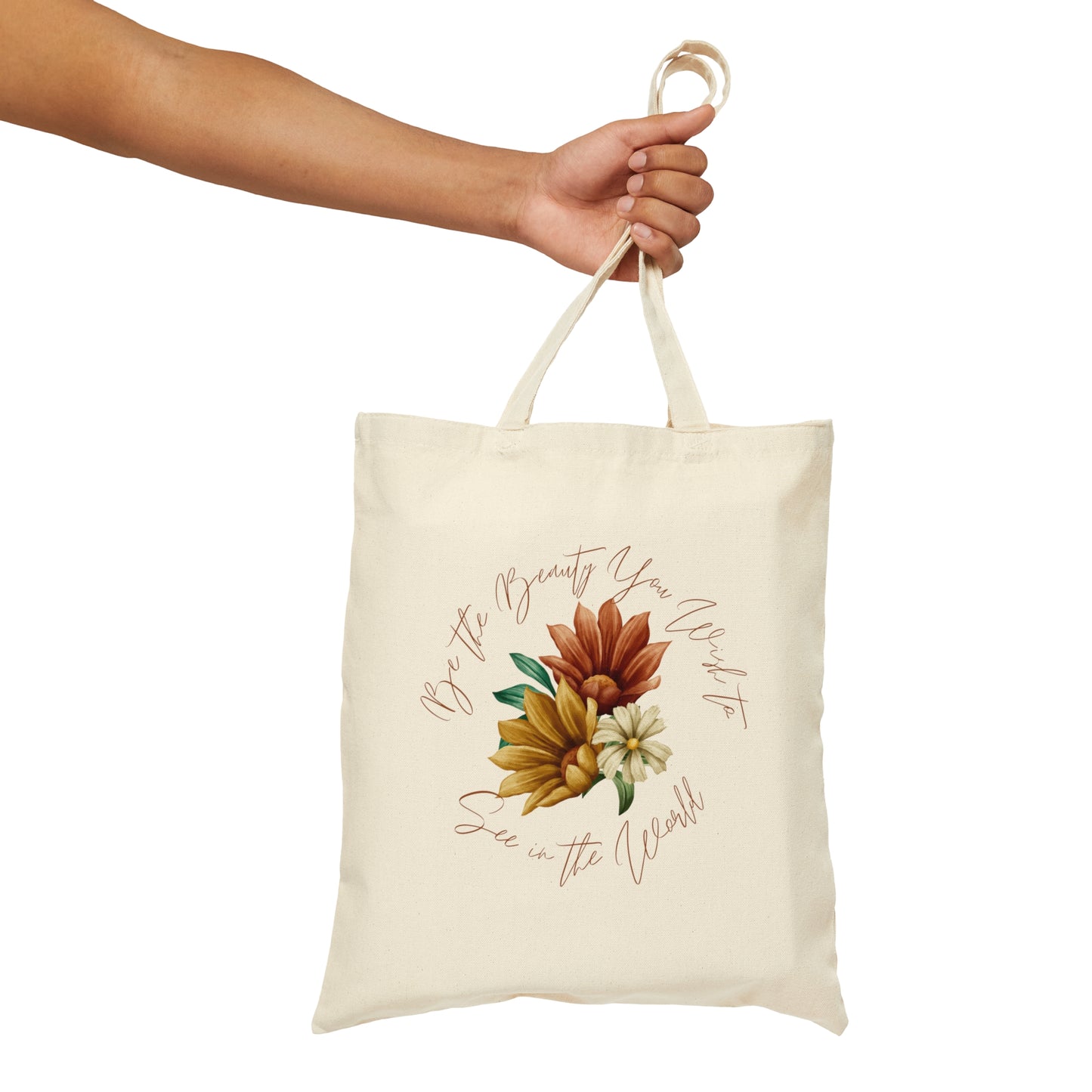 Floral Tote Bag for Her Reusable Grocery Bag Book Tote Bag Flower Tote Bag Cute Canvas Tote Bag Everyday Bag Inspirational Summer Tote Bag