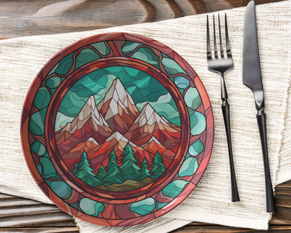 Rustic Fall Mountain Plastic Plates