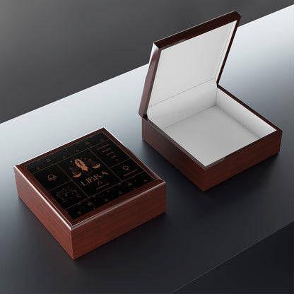 Libra Jewelry Organizer Keepsake Box, Jewelry Box Zodiac Sign Gift Valet Box Astrology Gift Treasure Box Unique Jewelry Box Horoscope Gifts