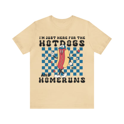 Hotdogs and Homeruns Women's Short Sleeve Baseball T-Shirt