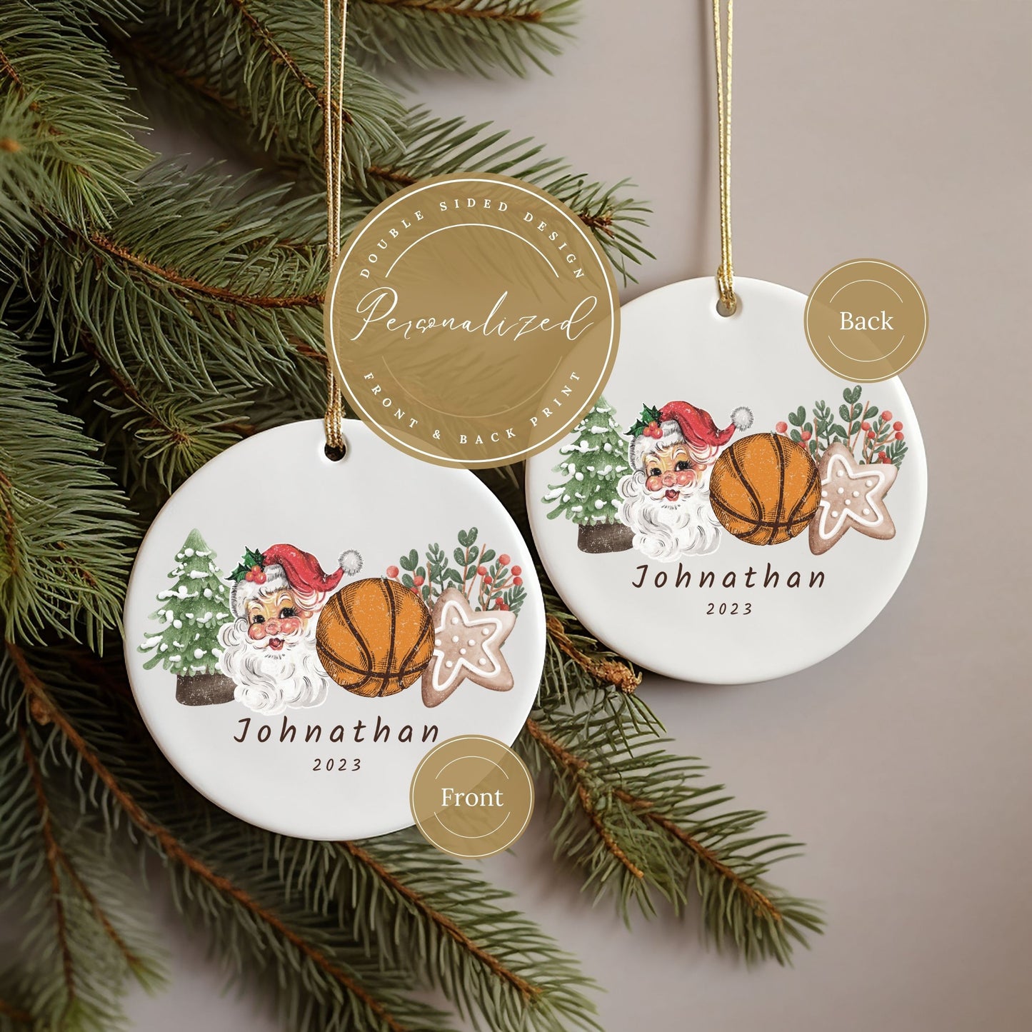 Personalized Basketball Ornament Basketball Player Gift