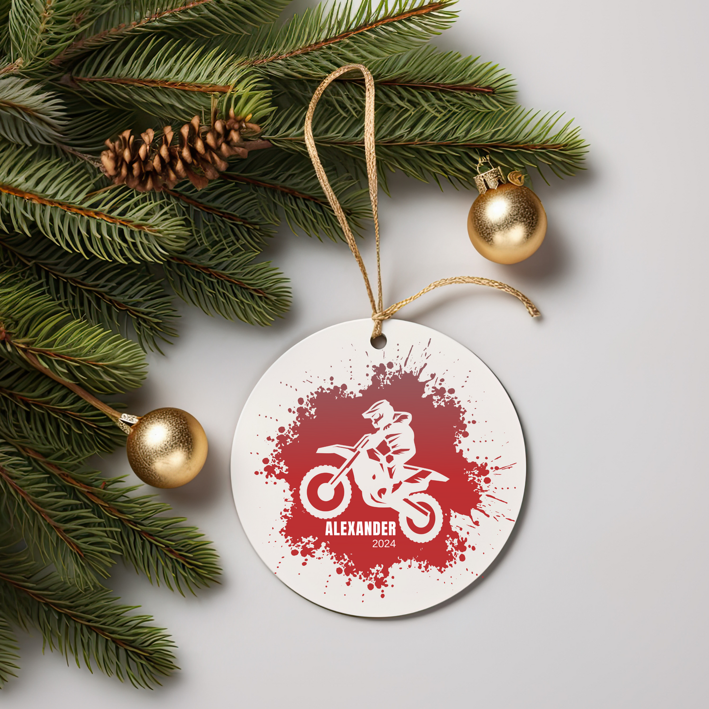 Personalized Dirtbike Christmas Ornament Dirt Bike Rider Gift Ideas