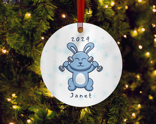 Personalized Workout Ornament Gym Buddy Gift