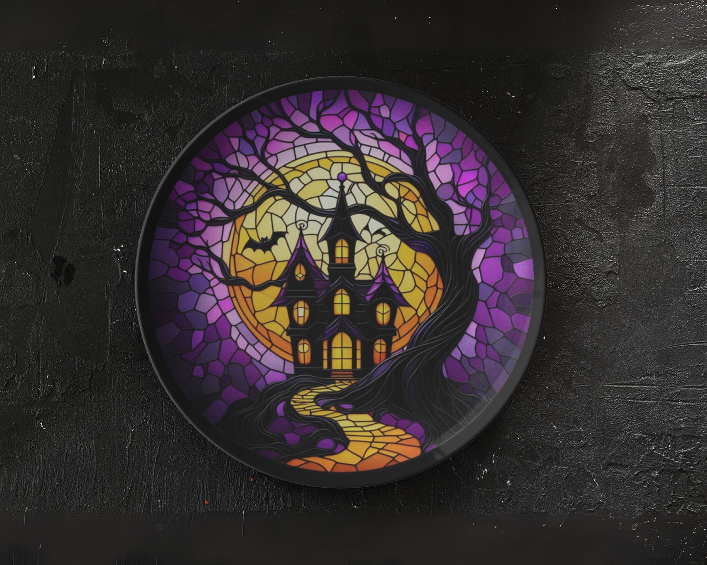 Spooky Halloween Haunted Mansion Plates Haunted House Decor