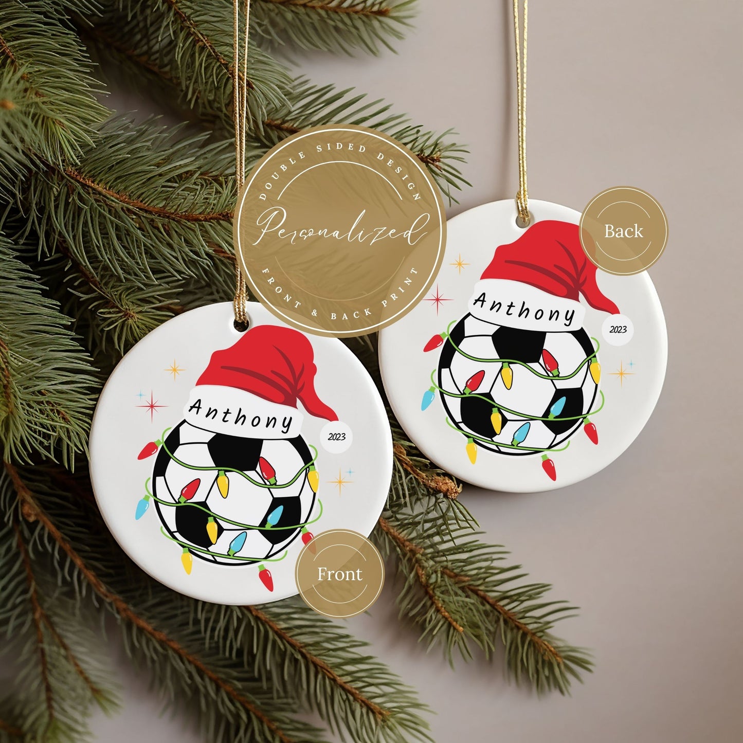 Soccer Ball Christmas Ornament