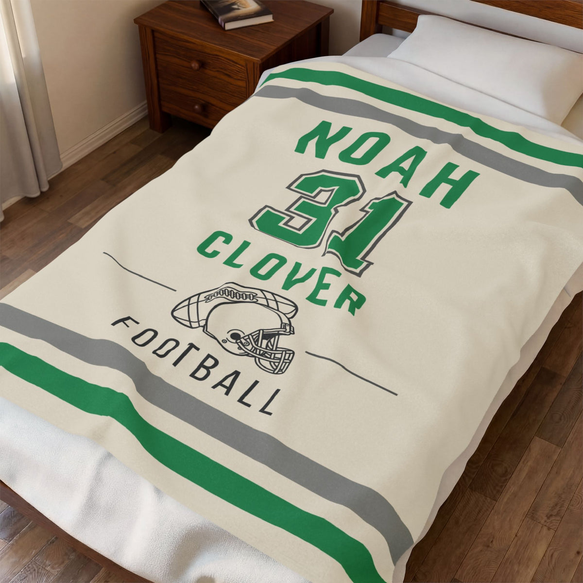 Personalized Football Blanket