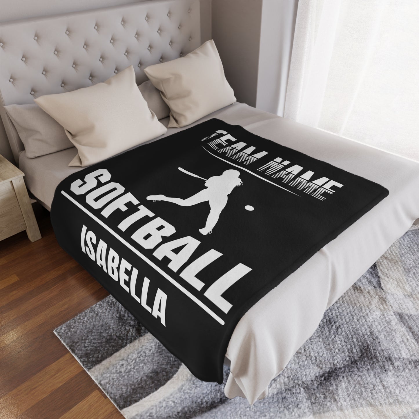 Personalized Softball Blanket Custom Softball Gifts