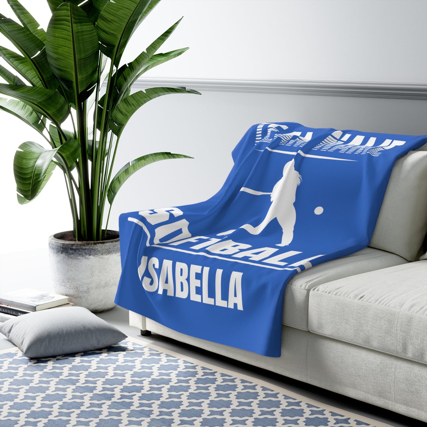 Personalized Softball Blanket Custom Softball Gifts