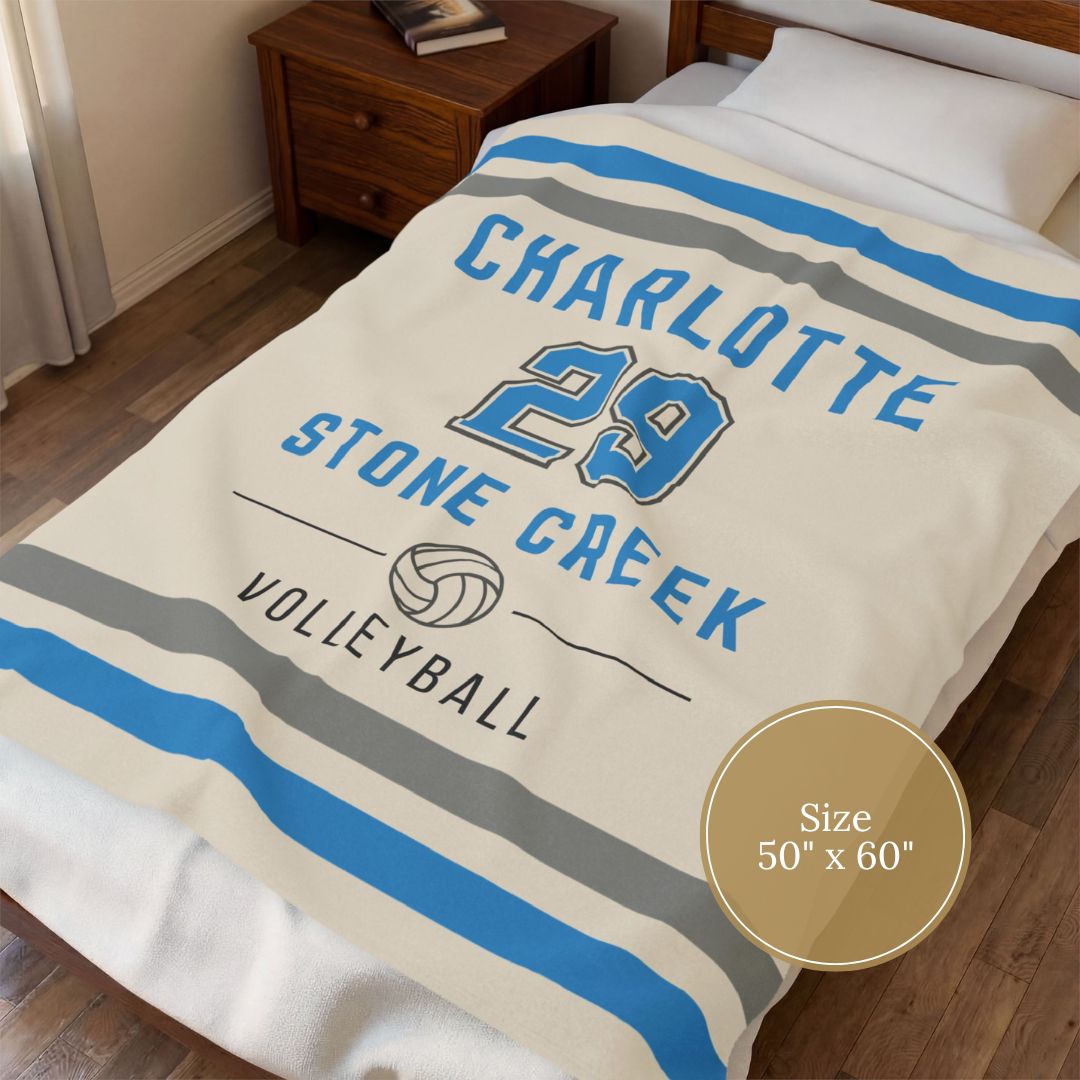 Personalized Volleyball Blanket