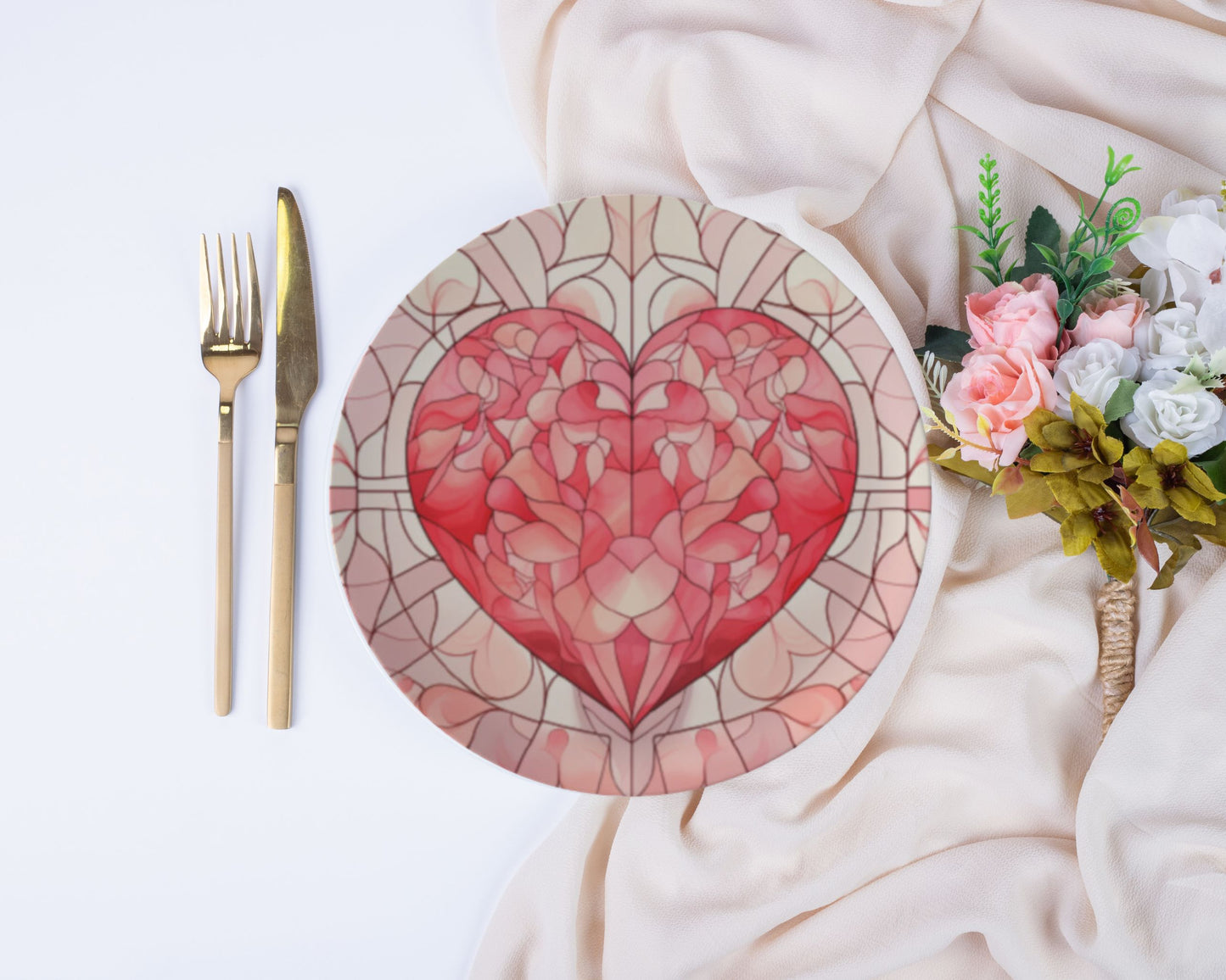 Bone China Dinner Plates Valentine Plates