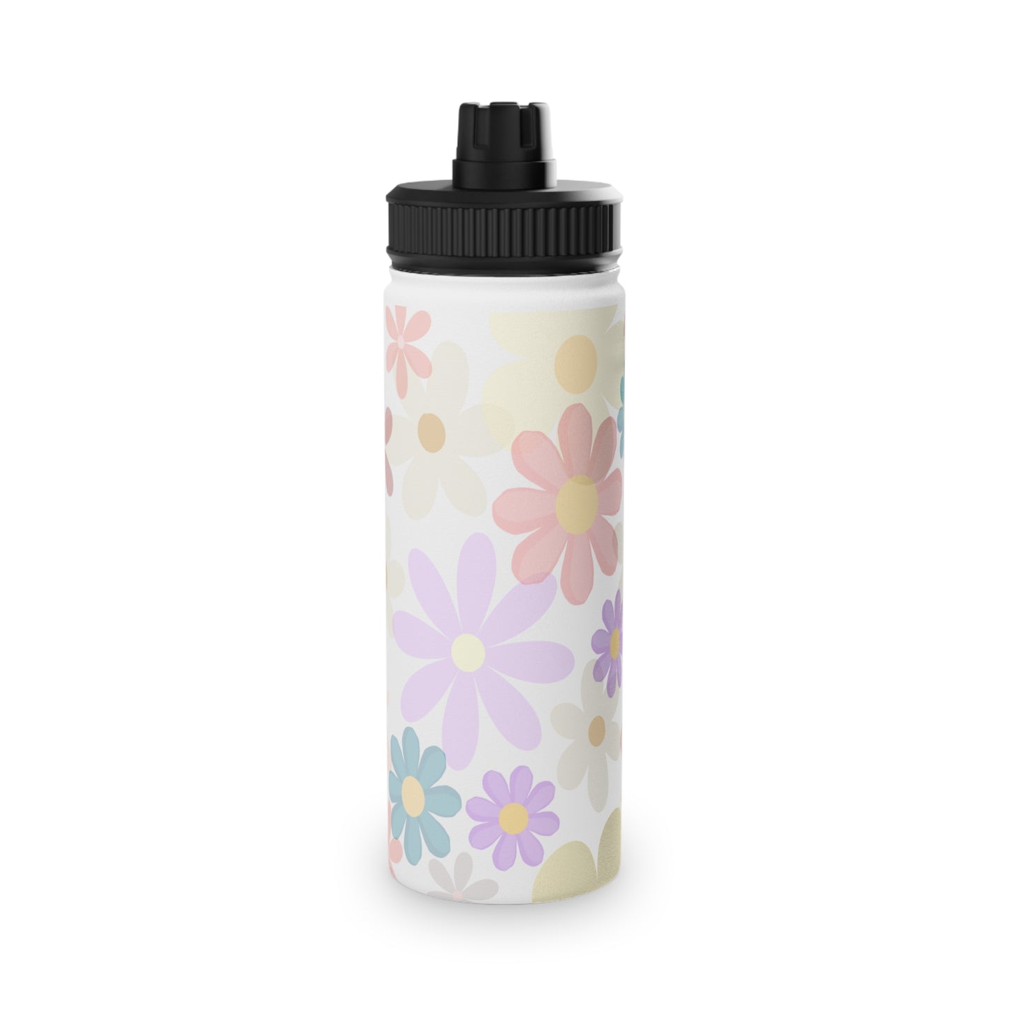 Stainless Steel Water Bottle Floral Water Bottle Gift for Her Pastel Summer Sports Bottle Travel Bottle Flowery Mom Gift Vacation Cup