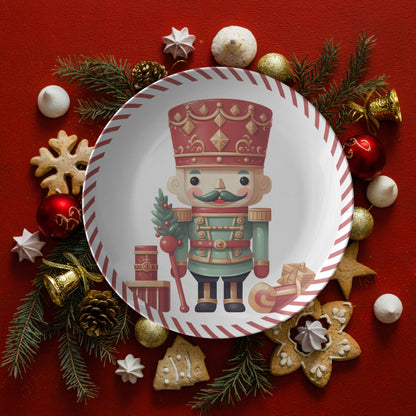 Thermosaf Polymer Plastic Nutcracker Christmas Plate