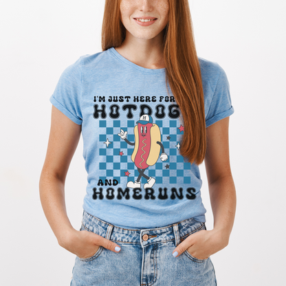 Hotdogs and Homeruns Women's Short Sleeve Baseball T-Shirt