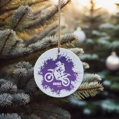 Personalized Dirtbike Christmas Ornament Dirt Bike Rider Gift Ideas