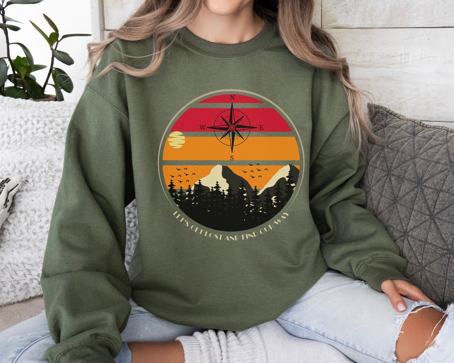 Mountain Sweatshirt Nature Lover Gift