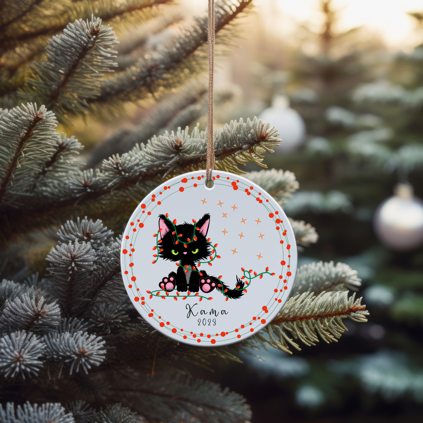 Personalized Cat Christmas Ornament