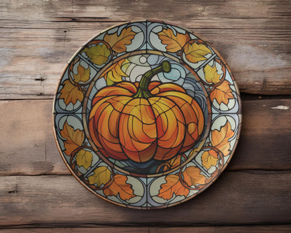 ThermoSaf Polymer Plastic Fall Pumpkin Plates