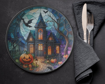 Haunted Mansion Halloween Plates Haunted House Decor