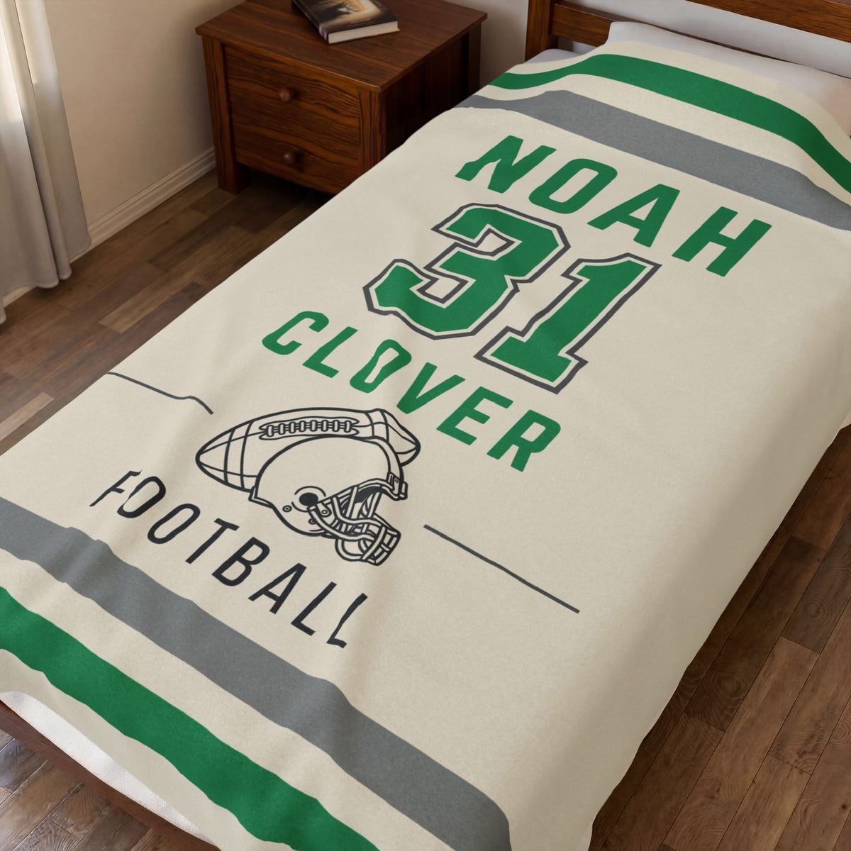 Personalized Football Blanket