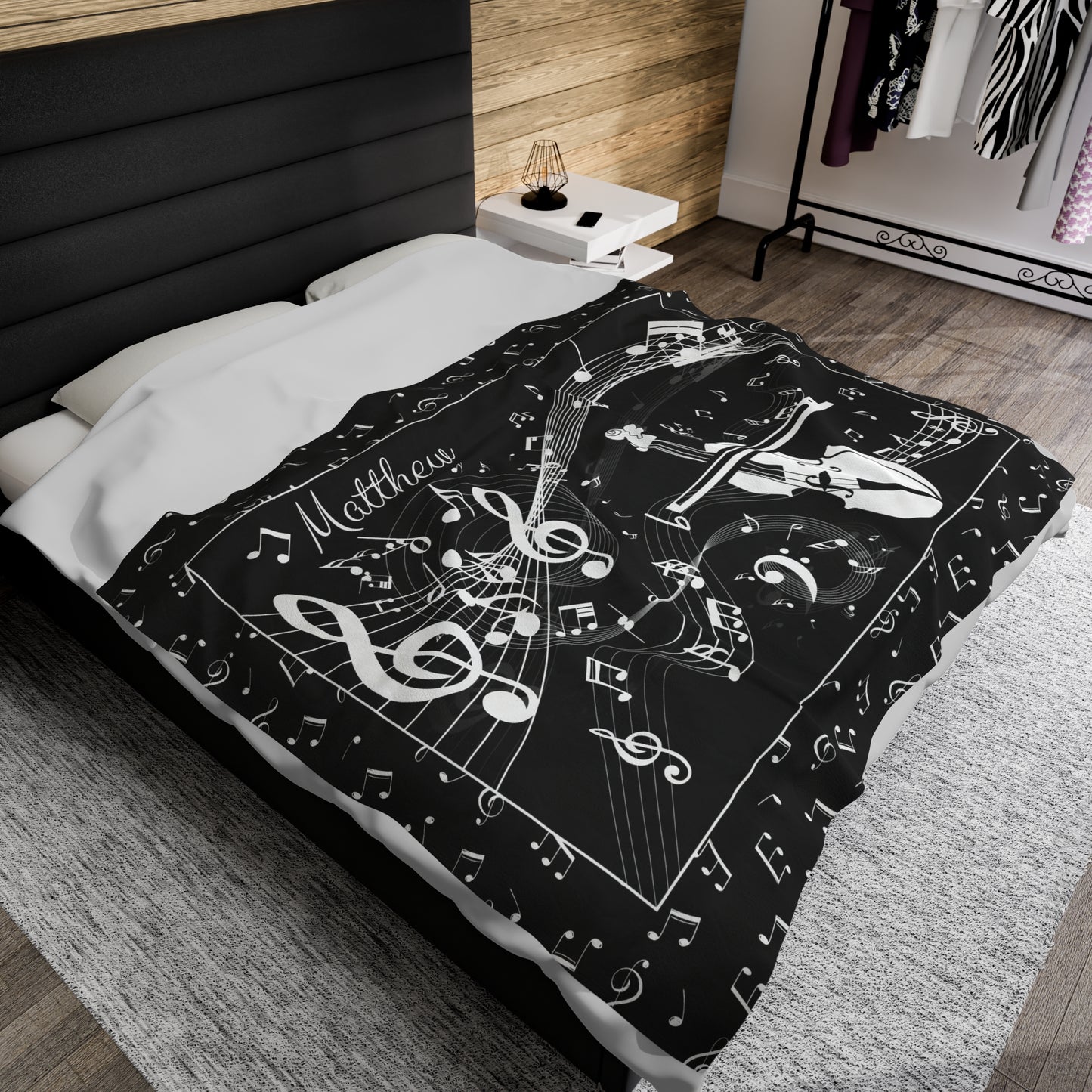 Personalized Violin Blanket