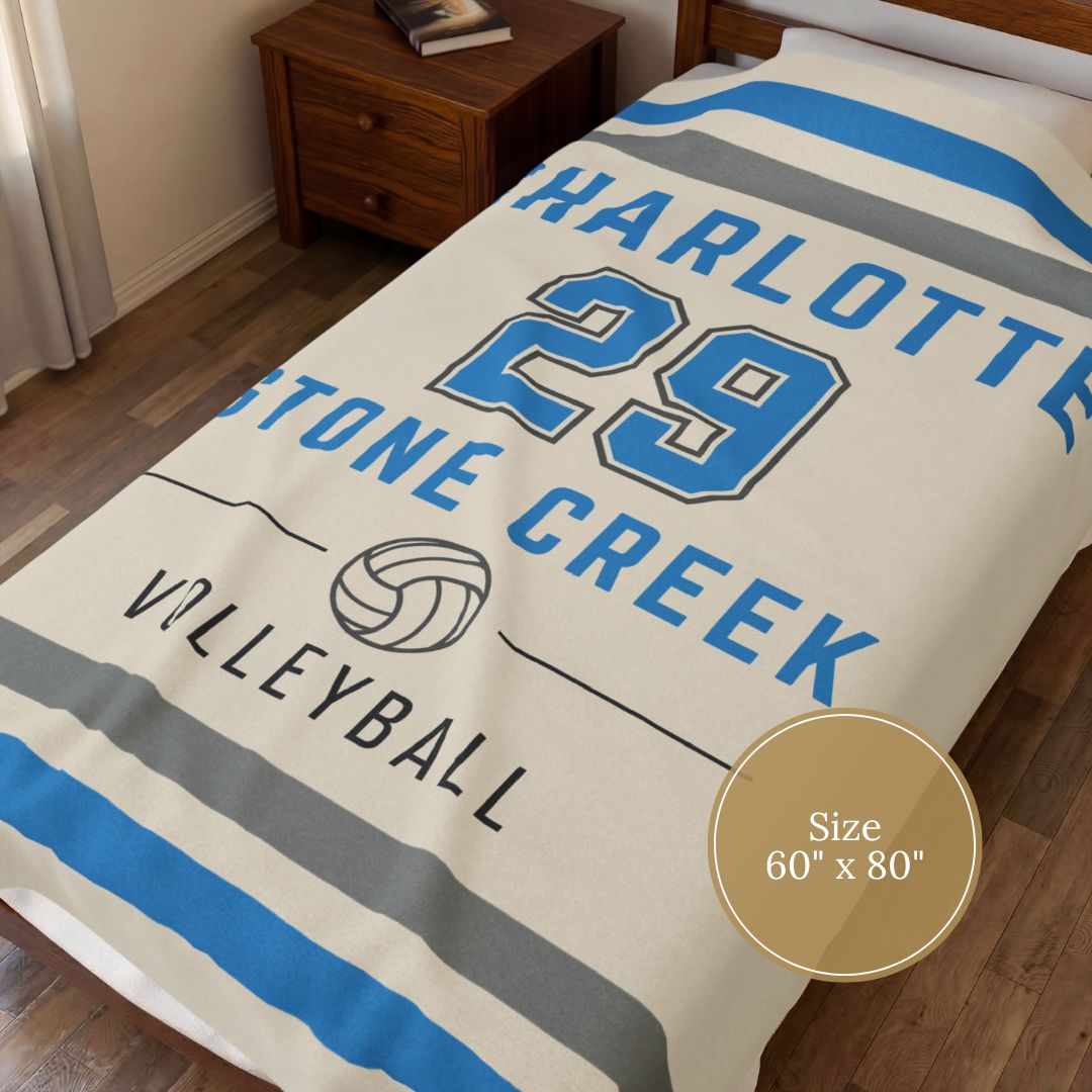 Personalized Volleyball Blanket