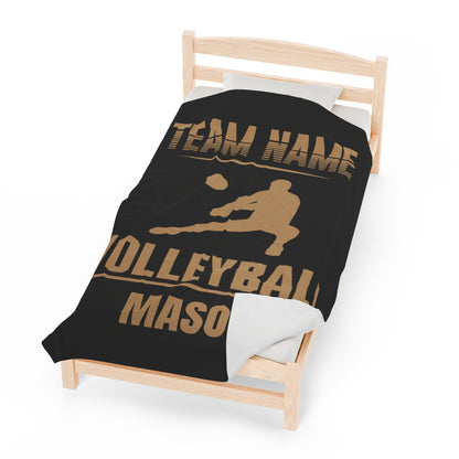 Personalized Volleyball Blanket Custom Volleyball Team Gift