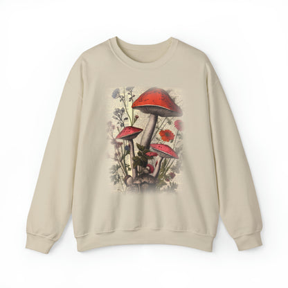 Floral Mushroom Cottagecore Sweatshirt
