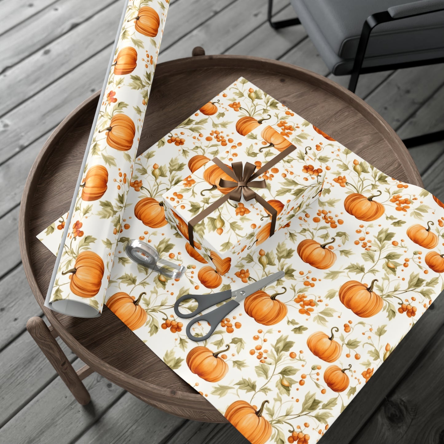 Halloween Wrapping Paper Holiday Wrapping Paper Roll Pumpkin Wrapping Paper 6 Foot Roll Gift Wrapping Paper Autumn Wrapping Paper