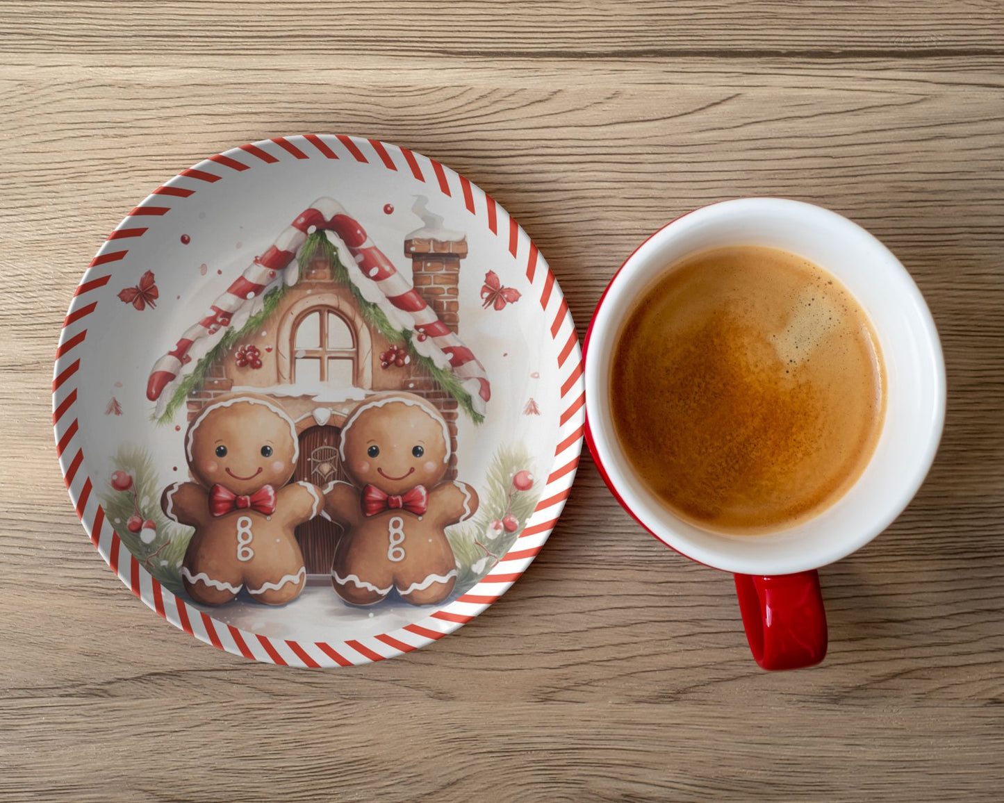 Thermosaf Polymer Plastic Gingerbread Christmas Plate