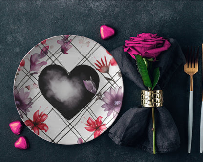 Thermosaf Polymer Plastic Dinner Plates Valentine Plates