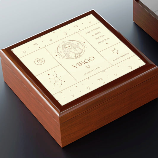 Virgo Jewelry Organizer Keepsake Box
