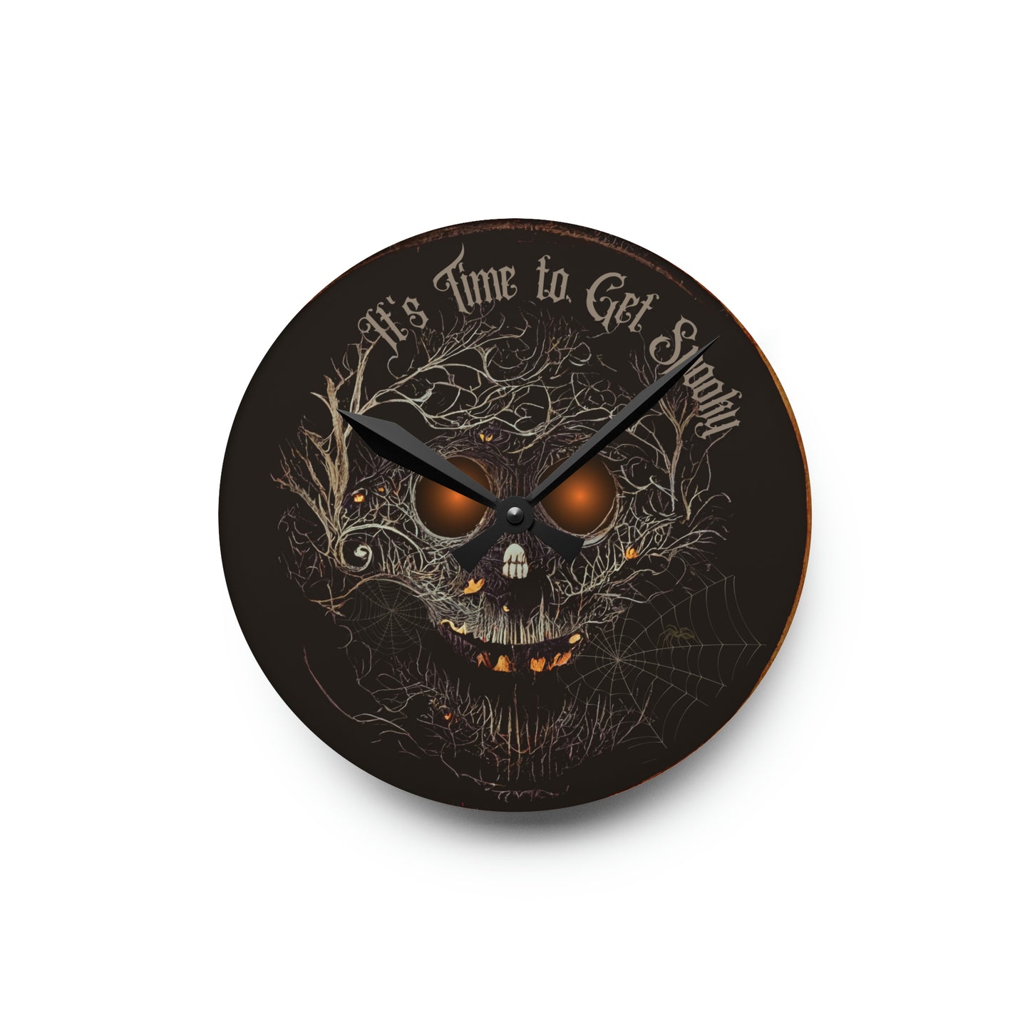 Spooky Halloween Hanging Wall Clock Unique Wall Clock Halloween Gift Ideas Scary Halloween Home Decor Creepy Halloween Wall Art Black Clock