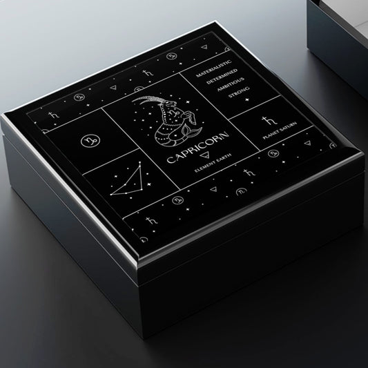 Capricorn Jewelry Organizer Keepsake Box