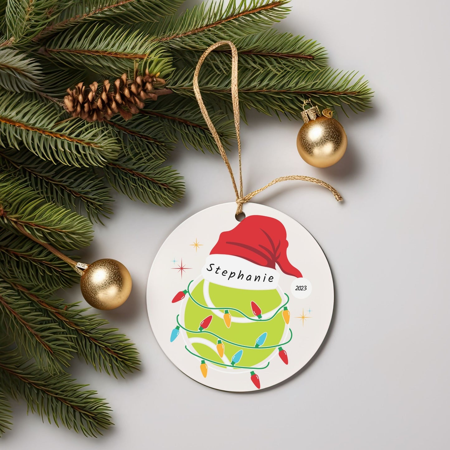 Personalized Tennis Ball Ornament