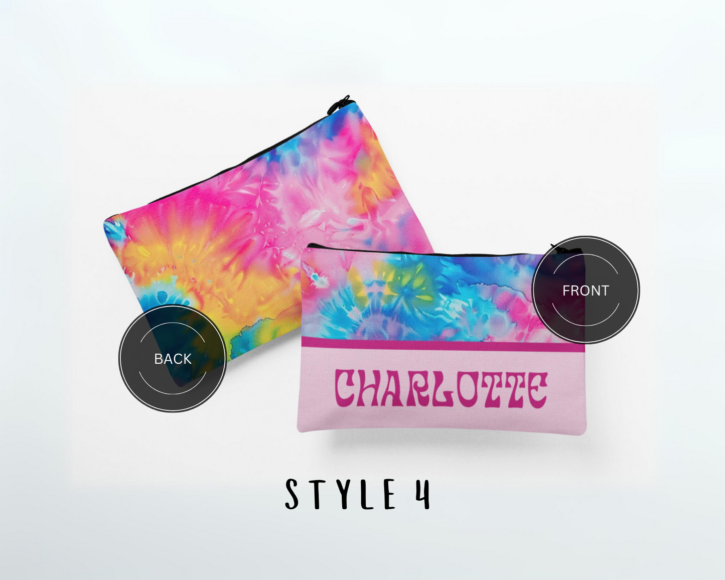 Personalized Tie Dye Pencil Case Back to School Gift