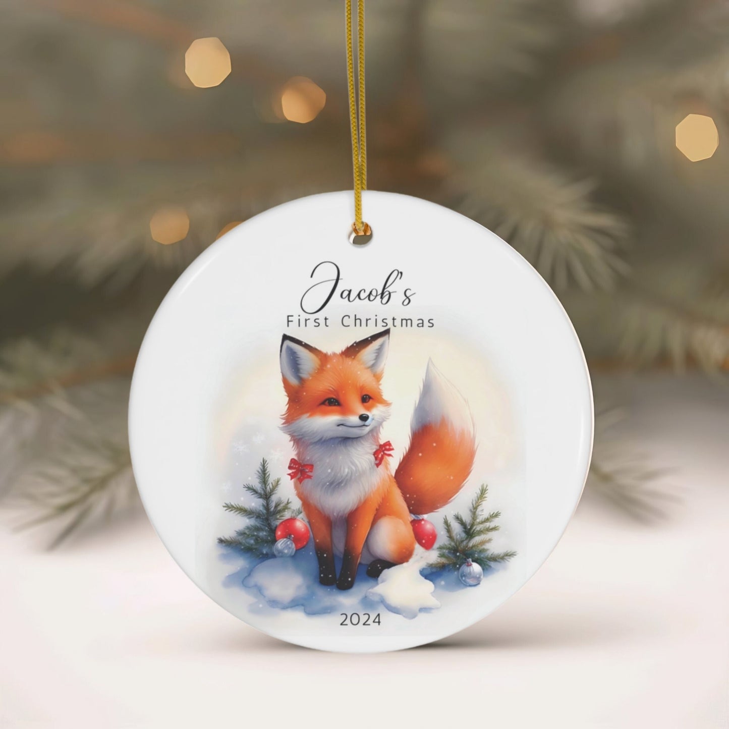 Baby First Christmas Ornament Personalized