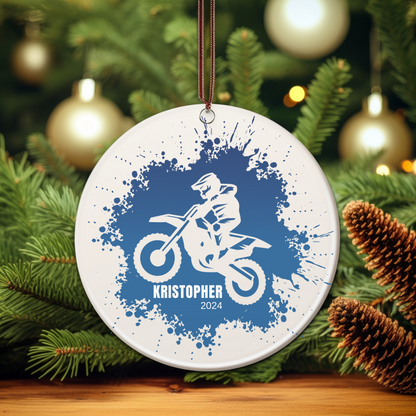 Personalized Dirtbike Christmas Ornament Dirt Bike Rider Gift Ideas