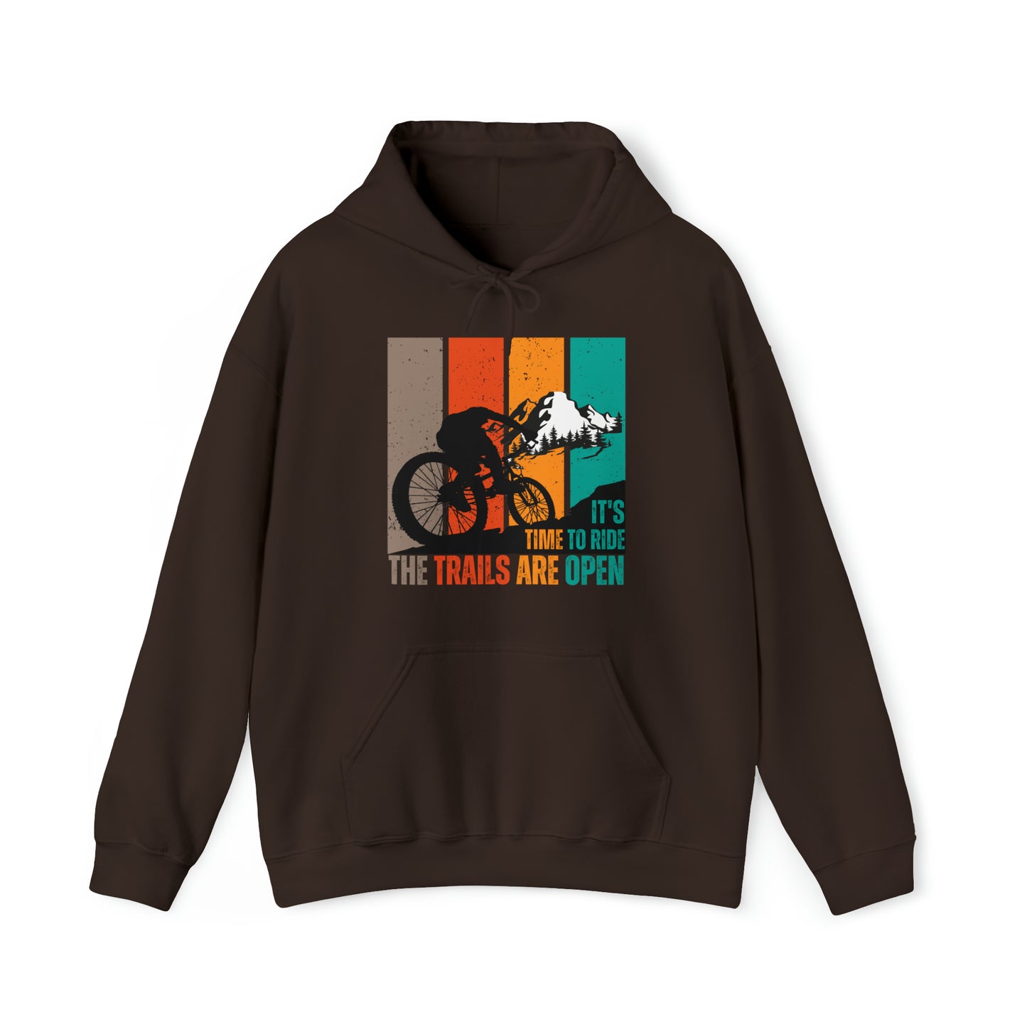 Mountain Bike Hoodie Cyclist Gift For Him Witty Retro Mountain Bike Gift for Son Cycling Sweatshirt Trail Riding Gifts For Athletic Men