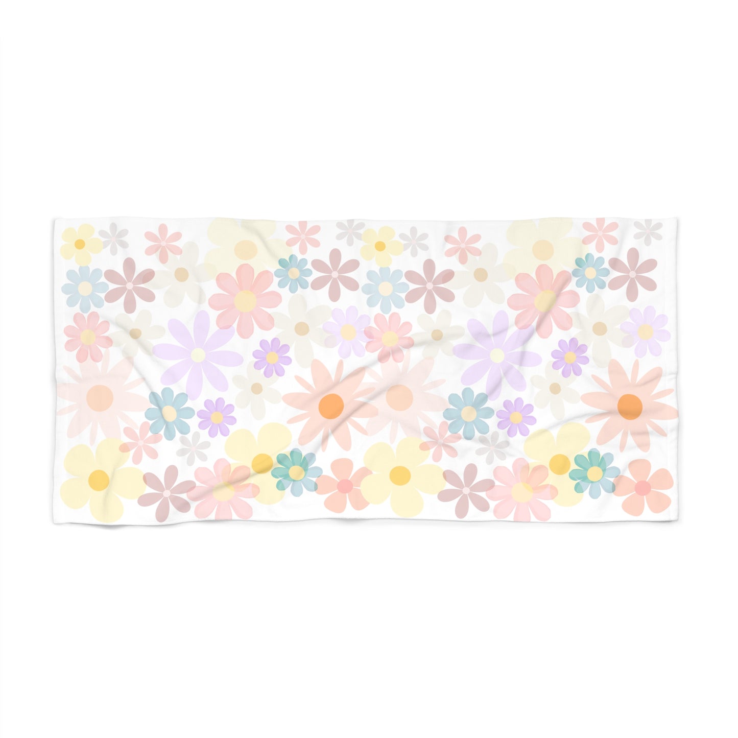 Flower Beach Towel Floral Gift for Her Pastel Summer Towel Beach Lover Gift Pool Towel Summer Vacation Towel