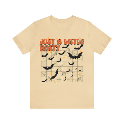 Just A Little Batty Funny Halloween Shirt For Women