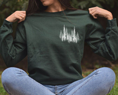 Winter Pine Sweatshirt Nature Lover Gift